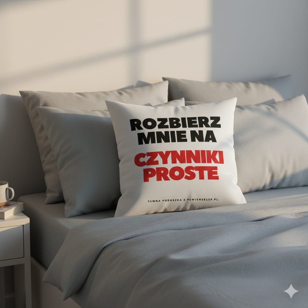Pewna poduszka - CZYNNIKI PROSTE (różne kolory)